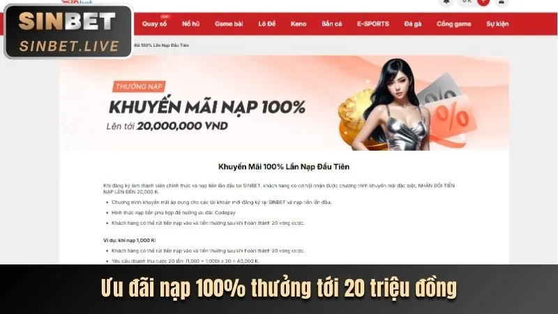 Thưởng nạp lại và ưu đãi đặc biệt